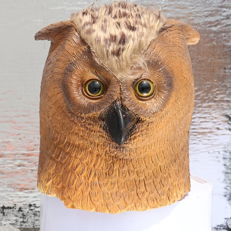 

Realistic Animal Owl Mask, Animal Latex, Full Head, Bird Masks, Fancy Dress for Halloween Costume, Party Cosplay