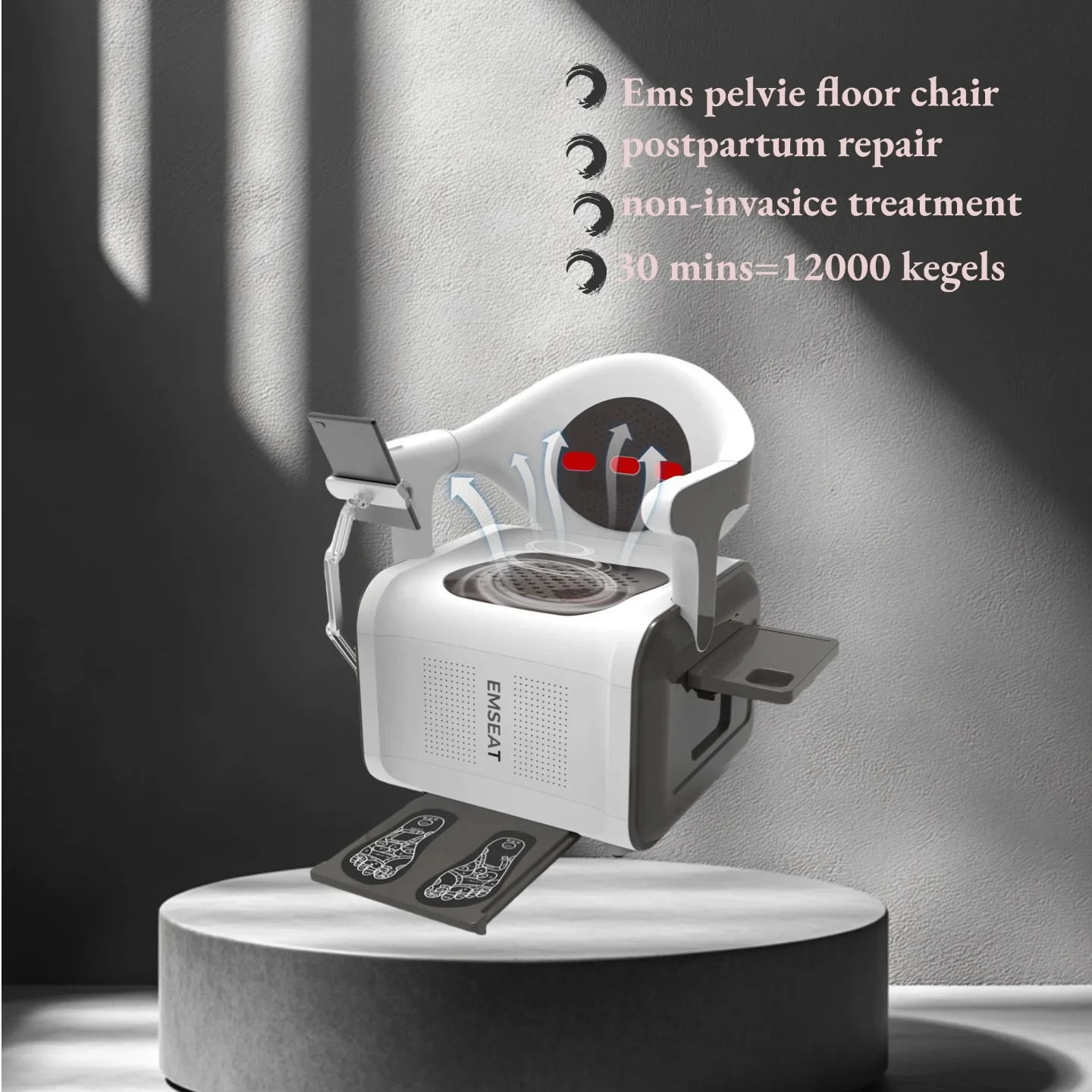 EMS العلاج الكهرومغناطيسي غير الغازية كرسي إصلاح البول بعد الولادة ممتاز ملهم لتدريب العضلات الأرداف