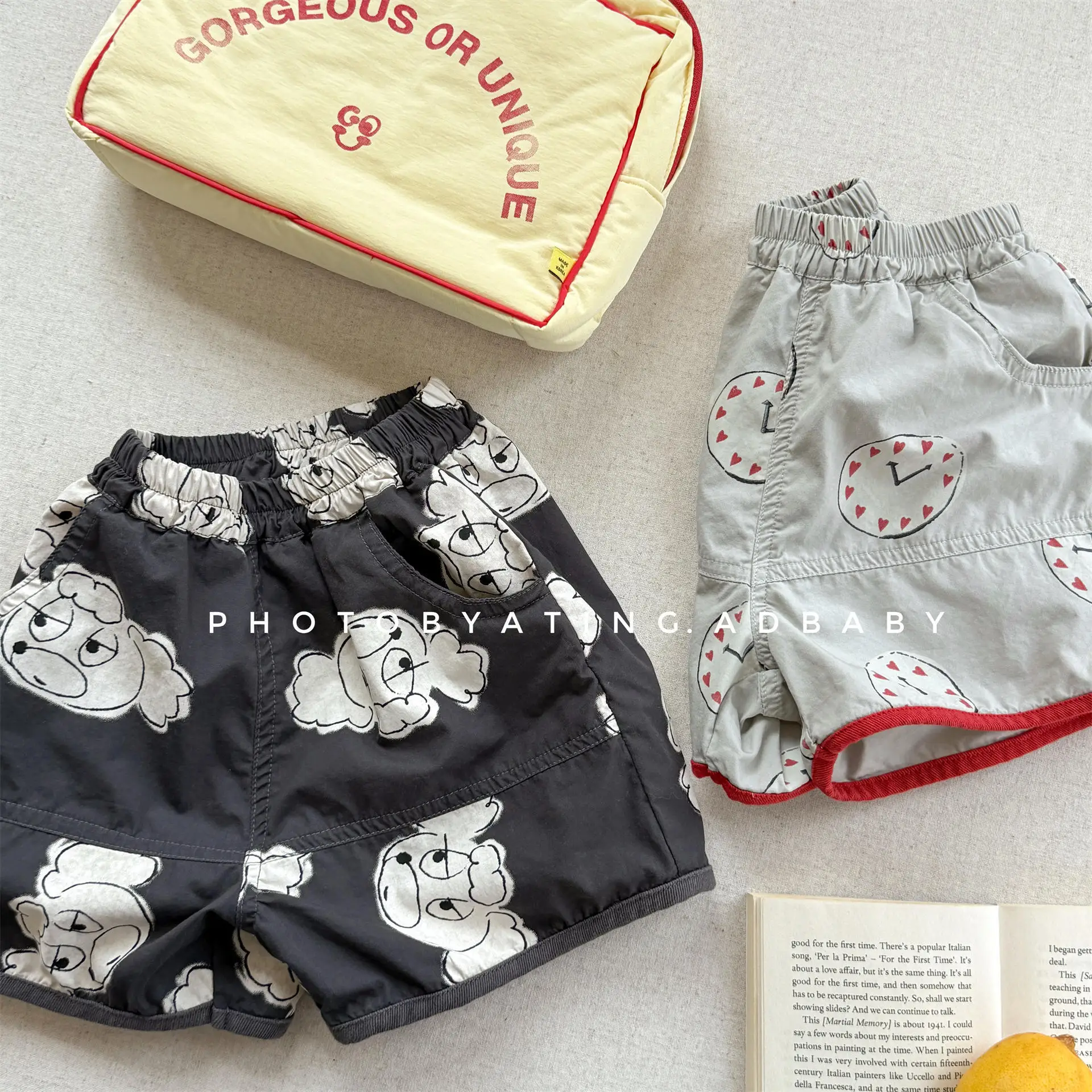 

2026 Summer New Children Casual Shorts Fashion Print Boys Girls Swim Trunks Loose Baby Casual Shorts Kids Clothes