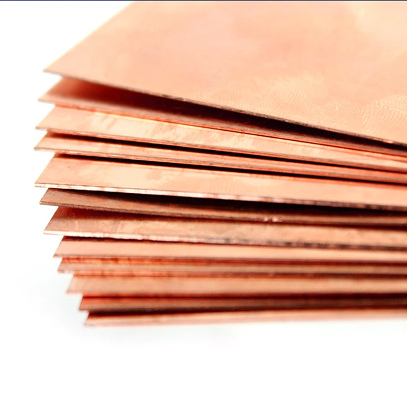 1pcs Copper Sheet Cutting Customization 0.5/0.8/1/1.2/1.5/2/2.5/3/4/5/6mm Conductive 99.9% Pure Copper Plate Thermal Stability