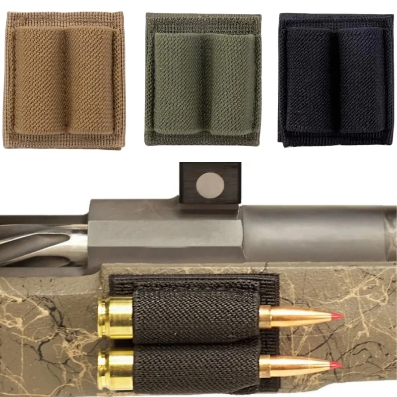 Tactical Open Top 5.56mm Shotgun Magazine Pouch Mag Carrier Single MOLLE  Pouch with 2 rounds 12 Gauge Shell Holder