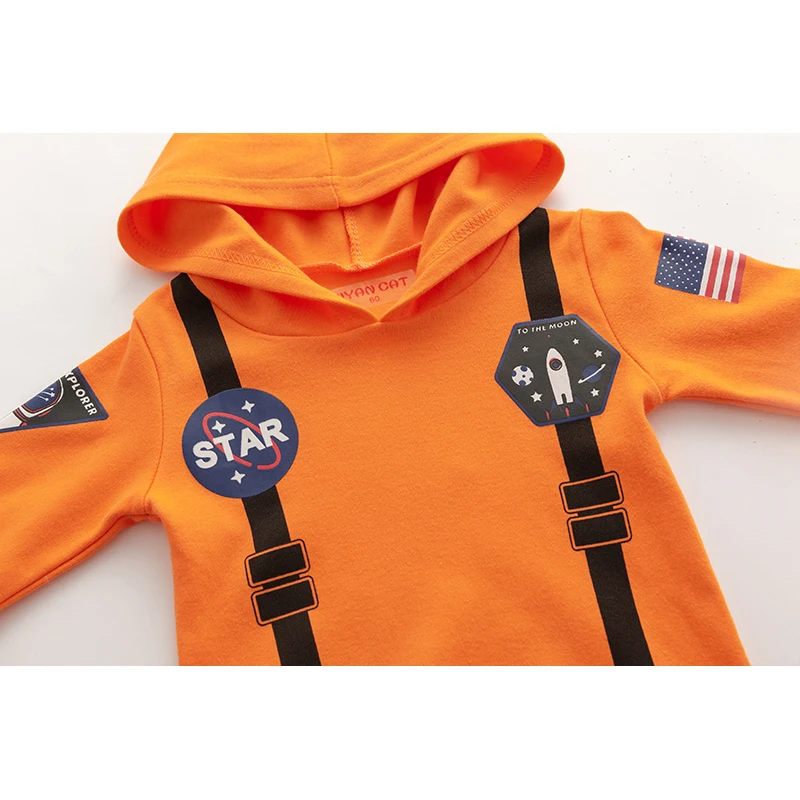 Costumi da astronauta per neonati di Halloween Costume da neonato per tuta spaziale tuta da vacanza a maniche lunghe per ragazzi estivi