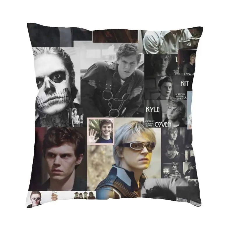 Evan Peters Cushion Covers Sofa Decoration Actor Star Movie Square Throw Pillow Cover 40x40