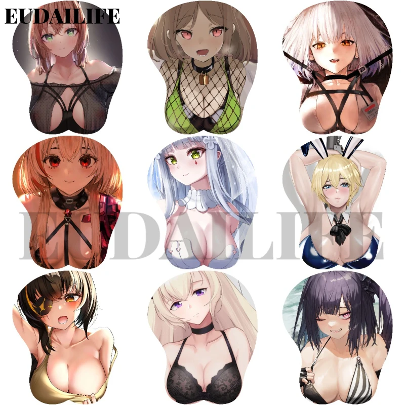 Girls Frontline VSK 94 HK416 3D Hand Wrist Rest Mouse Pad Mousepad Silicone Breast Oppai Soft Mouse Mat Office Work Otaku Gift