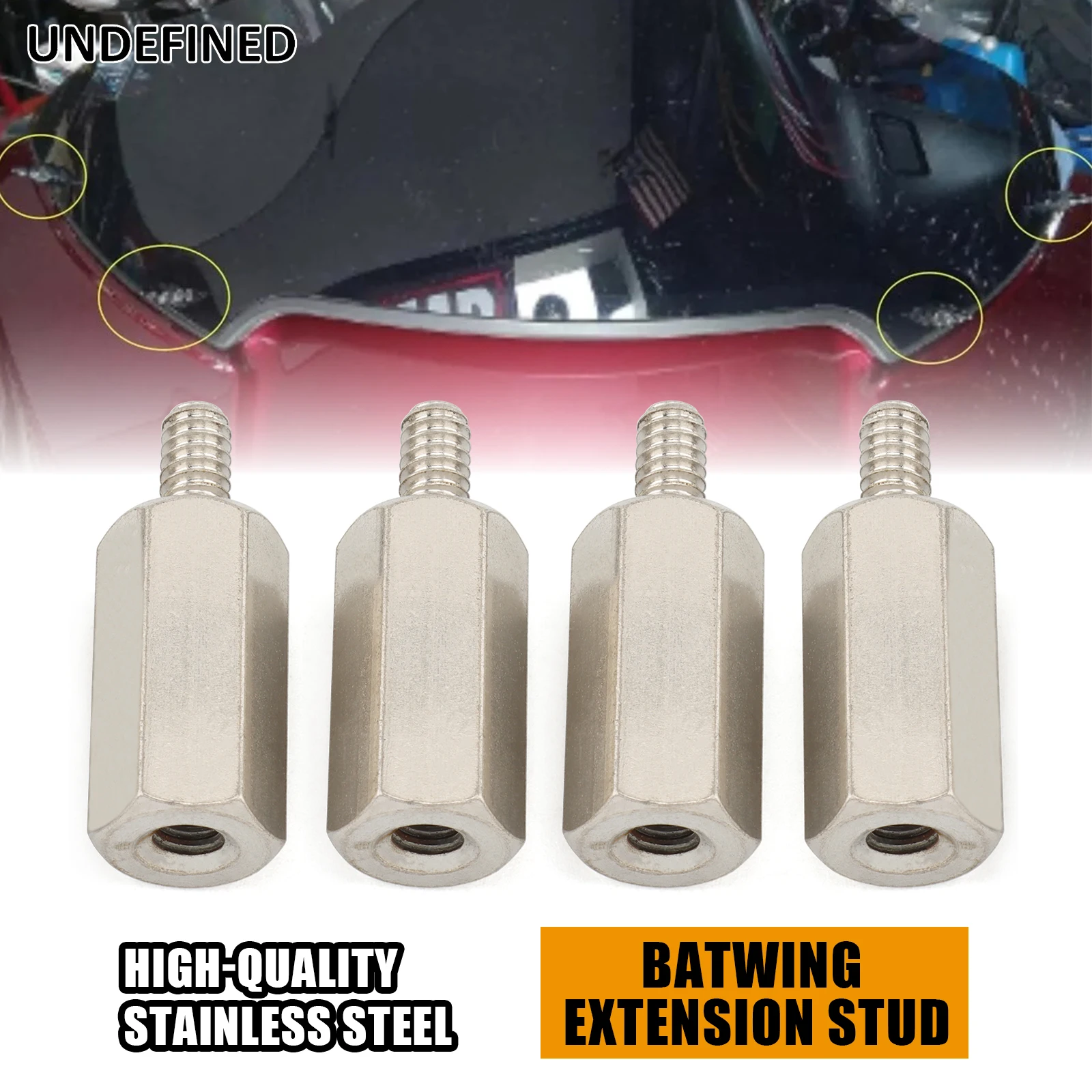 

4pc Batwing Extension Nut Standoff Stud Outer Fairing For Harley Touring Electra Street Glide Trike Tri Glide Ultra Classic