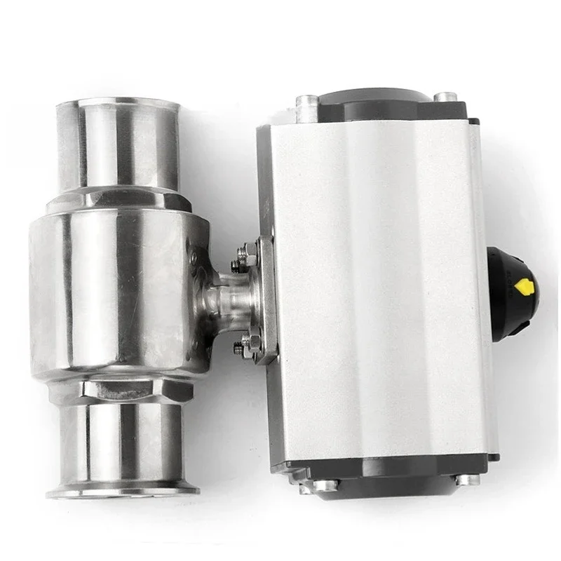 

304 Stainless Steel Pneumatic Sanitary Quick Release Ball Valve Q681F-16P Sanitary Clamp Type Food