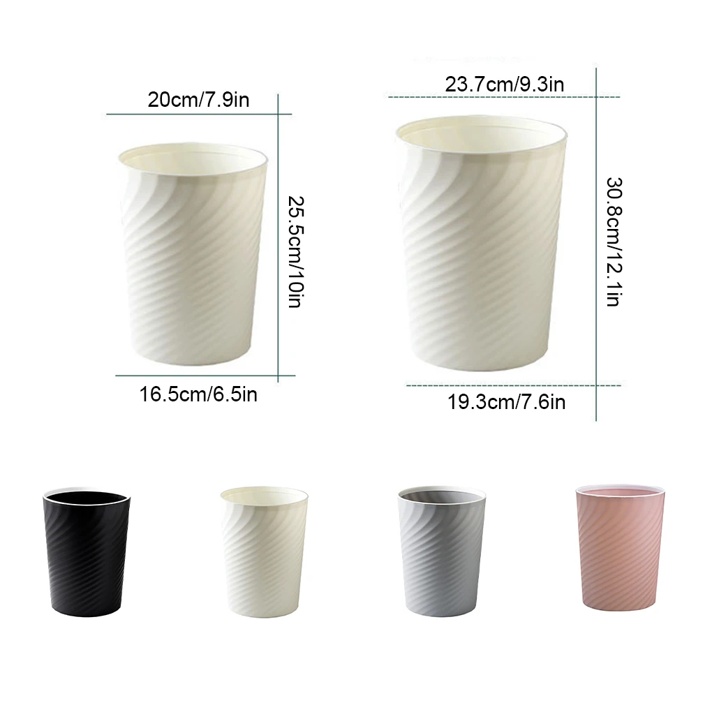 Nordic Style Plastic Trash Can Wastebasket Garbage Container Basket Large-capacity Bedroom Kitchens Offices Pink