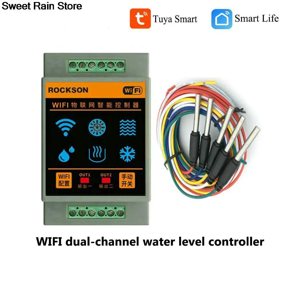 

Smart Home Water Level Sensor wifi Controller Leakage Flood Alarm Swimming Vape Tank Flow Detector System Leak Protection