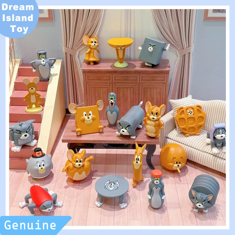 52toys Tom And Jerry Minime Transformable Series Blind Box Trendy Toy Cute Grain Mini Figurine Desktop Ornament Merchandise