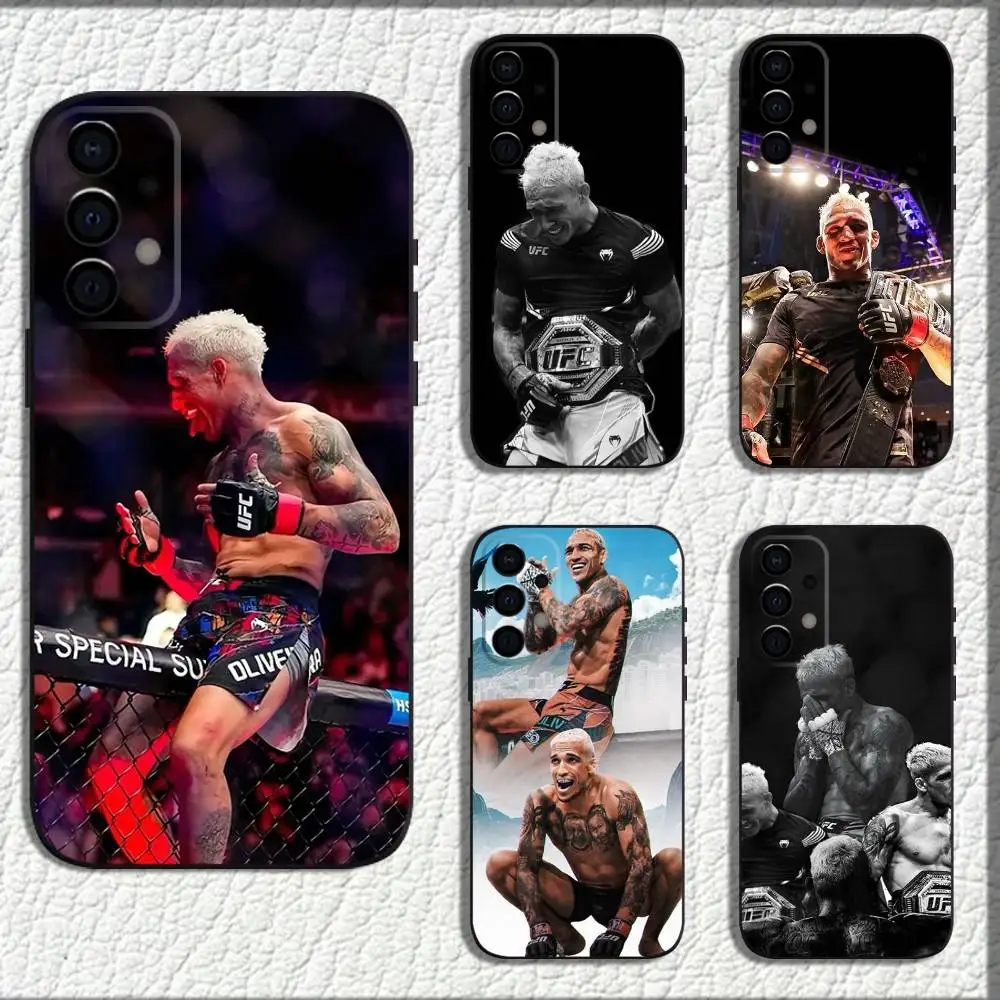 

C-Charles U-Ufc Oliveira Phone Case For Samsung Galaxy A73,72,71,A52,51,40,41,A22,A32,31,A13,12,Note20 Soft Black Shell