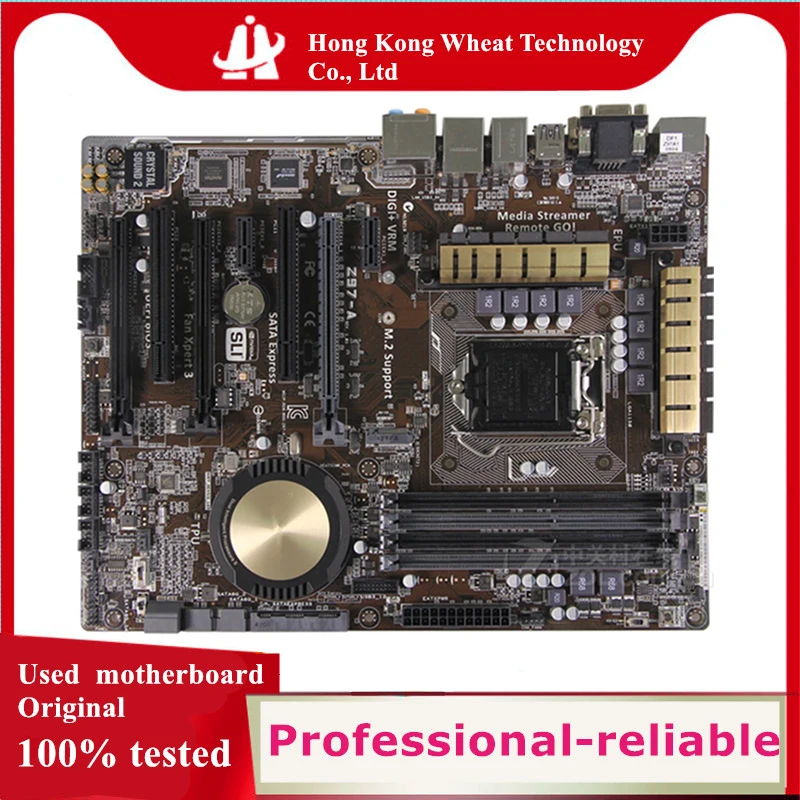 For Intel Z97 Z97-A Z97A motherboard Used original LGA 1150 LGA1150 DDR3 32GB USB2.0 USB3.0 SATA3 Desktop Mainboard