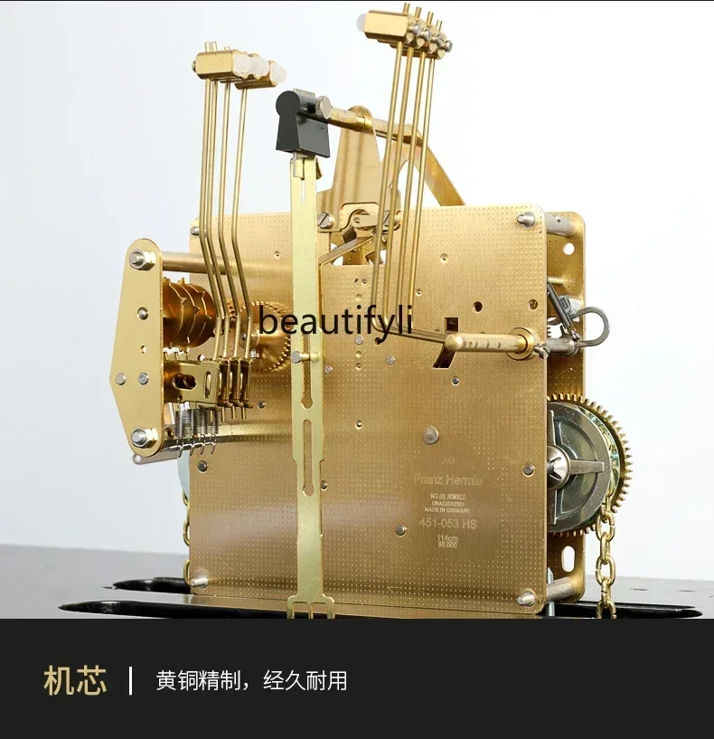 178CC Chinese Style the Grandfather Clock Germany Hermle Imported Movement Light Luxury Mechanical Floor Clock the Grandfather