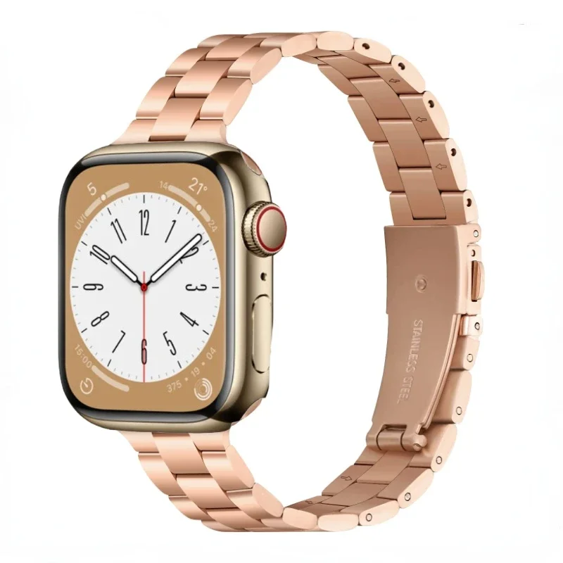 Slim Metal Strap For Apple Watch 10 9 8 7 41mm 45mm 42mm 46mm Women Stainless Steel Bracelet iWatch Ultra 49mm 6 5 4 3 SE2 Band