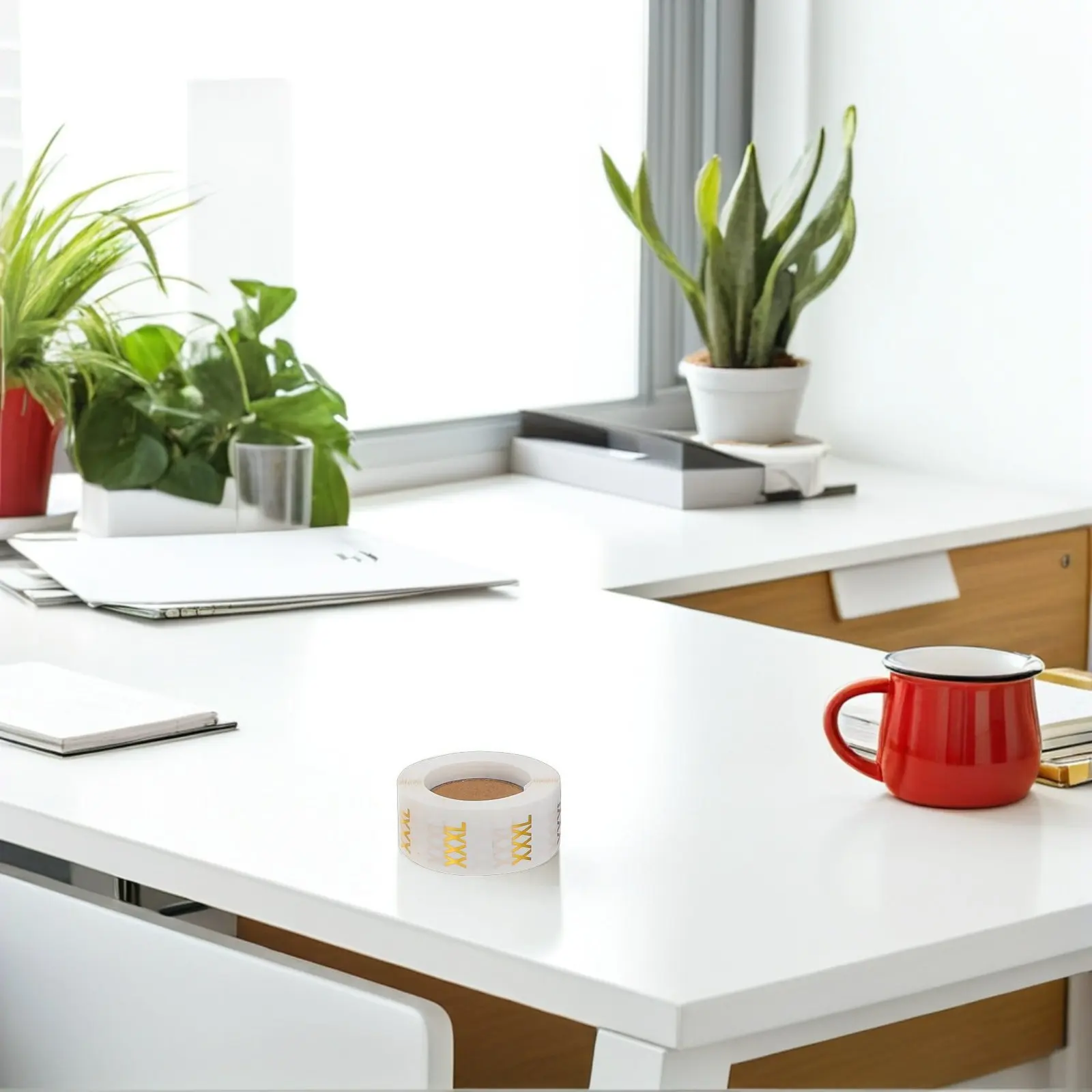 

6 рулонов этикеток для одежды с размерами S-3XL, 20 мм, круглые, самоклеящиеся, прозрачные, водонепроницаемые, для розничной торговли и складов