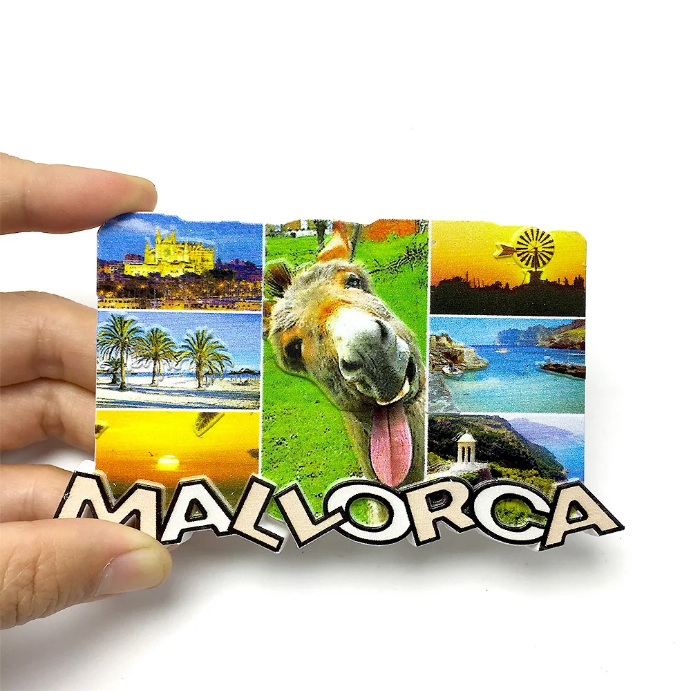 

Mallorca scenic camel fridge magnet - made of resin, with magnetic decoration - a travel souvenir