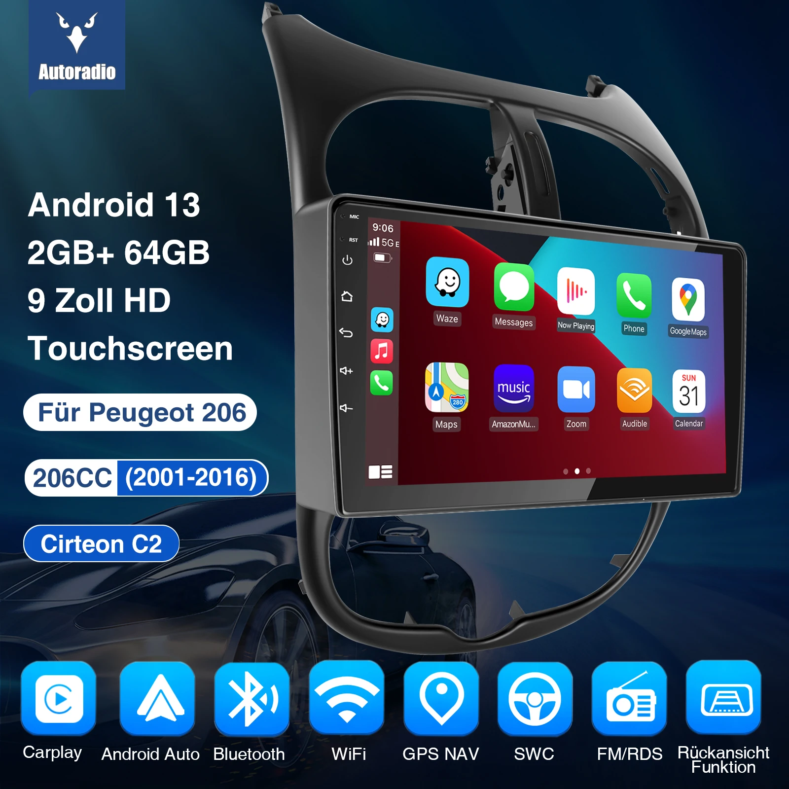 ESSGOO 64G Wireless CarPlay 9