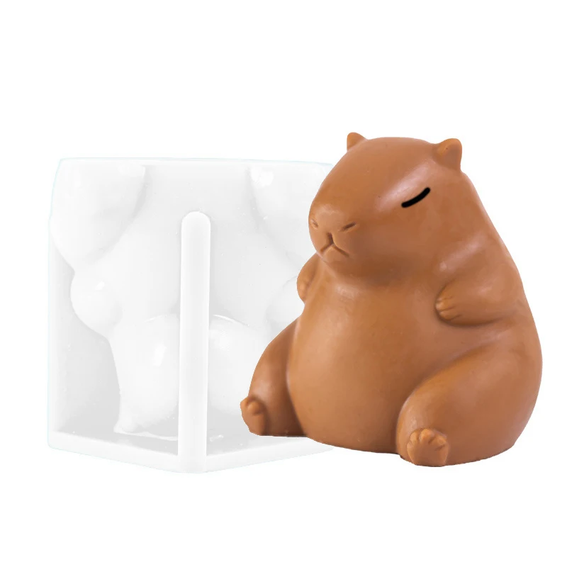 Bonito capivara pudim molde mousse molde de silicone creme molde bolo dos desenhos animados capivara decoração do bolo cozimento ferramenta de padaria