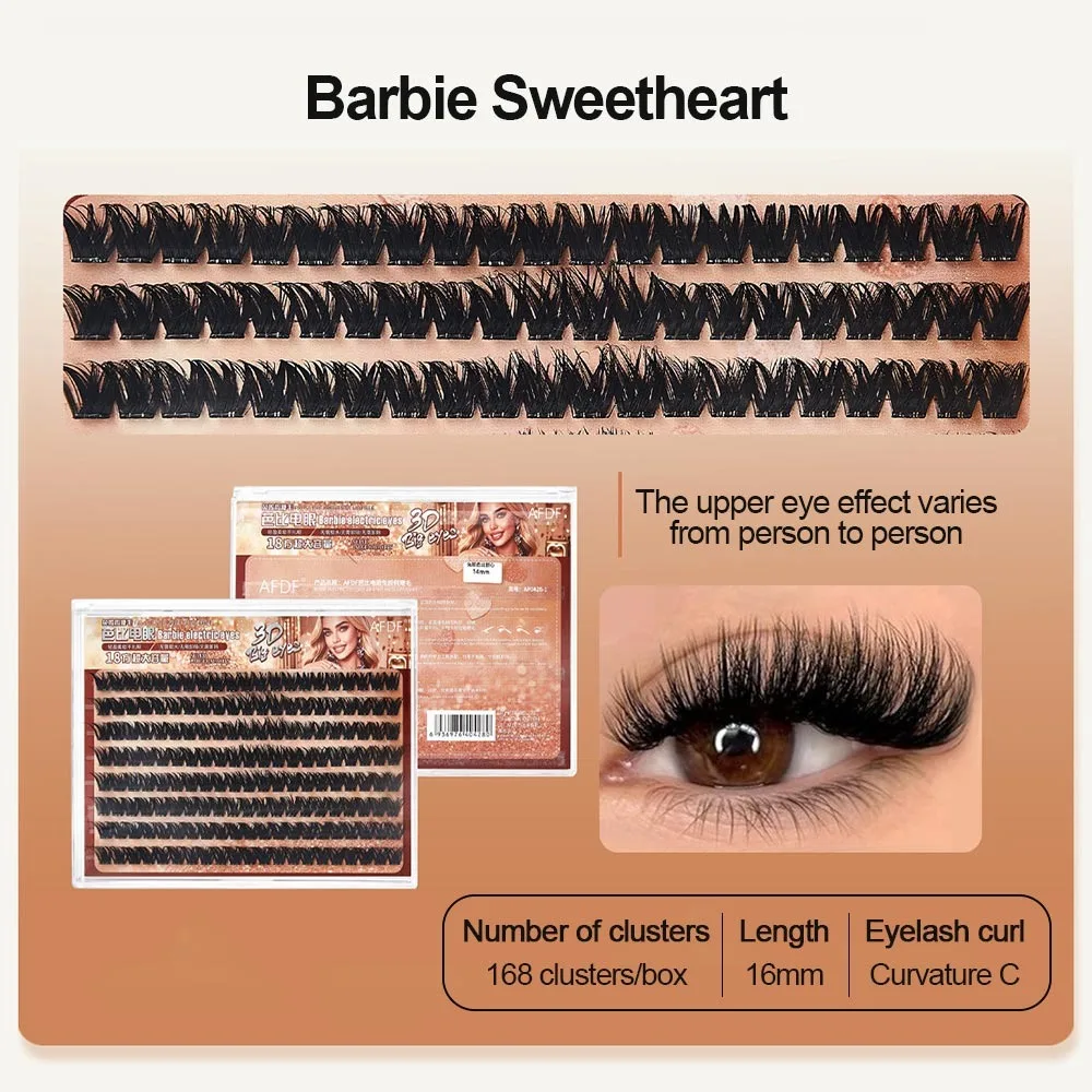 

New 14-16mm Length Self-adhesive False Eyelashes Natural Look 3D Effect 3D Faux Mink Lash European Style Eye Makeup Tools