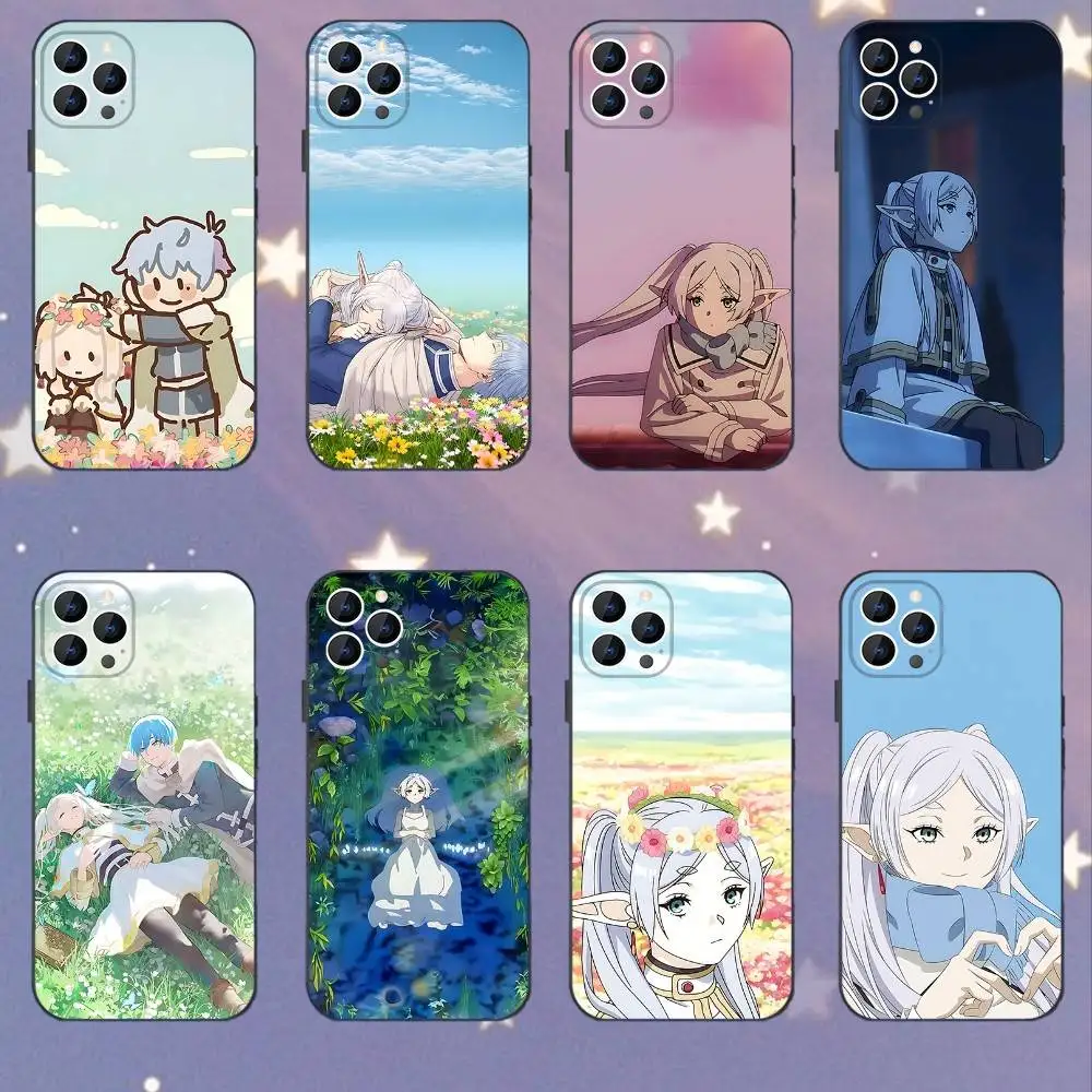 

F-Frieren Anime Hot Cool Phone Case For iPhone 16e,16,15,14,13,12,11,Pro,X,XS,Max,XR,Plus,Mini Soft Black Cover