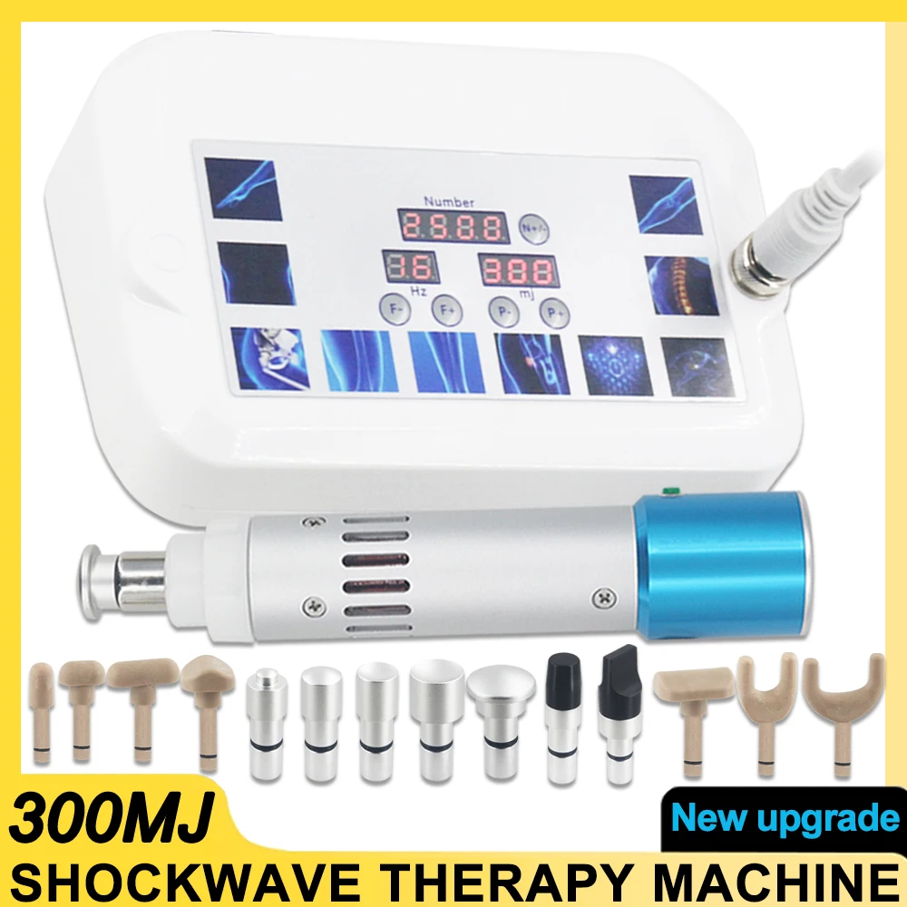 

Professional Shockwave Therapy Machine For ED Treatment Pain Relief Chiropractic Adjust Gun 300MJ New Shock Wave Massage