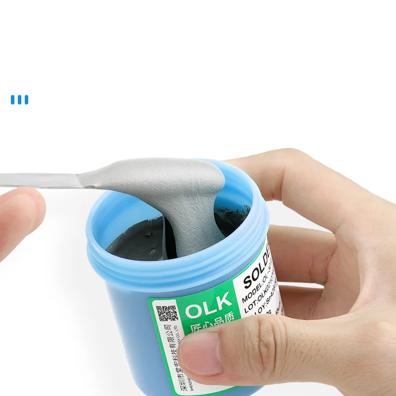 OLK Smd Lead-free Solder paste low,Medium And High Temperature Silver-Containing Solder paste LED chip Soldering Flux solder500g