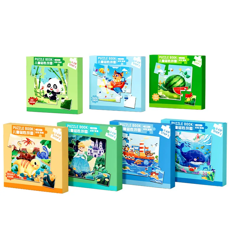 Puzzle magnetyczne dla dzieci 3-6 lat dziecko magnetyczne zabawki edukacyjne dla dzieci Montessori dziecko DIY zabawki do wczesnej edukacji