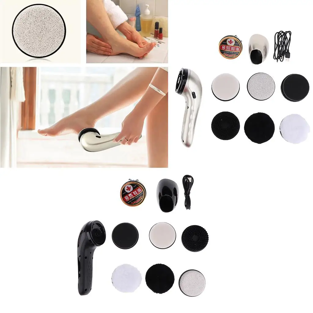 เครื่องขัดรองเท้าไฟฟ้า ชุดดูแลรองเท้าแบบพกพา แปรงทำความสะอาดรองเท้าแบบมือถือสำหรับใช้ในบ้านและการเดินทาง