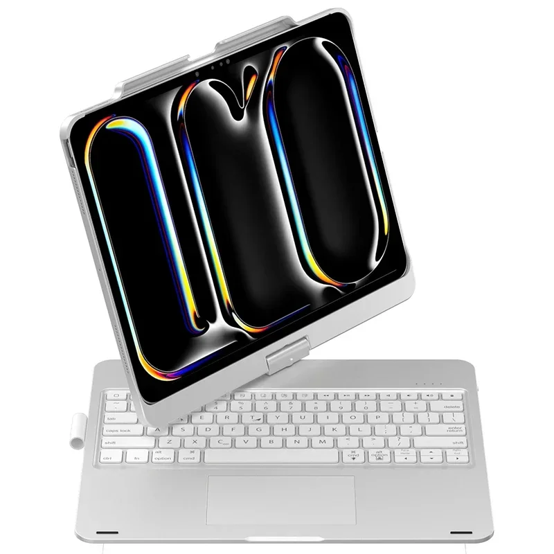 For iPad  Air 13 M2/M3/M4 Pro12.9 2020/2021/2022 Pro13 M4 M5 360 Rotate Magic Keyboard Case Spanish Russian Keyboard Cover