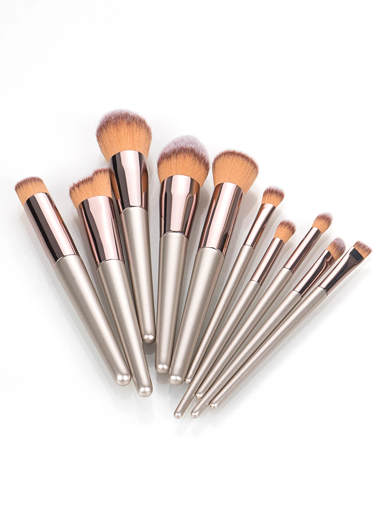10pcs/set  Professional Makeup Brushes for Cosmetic Foundation Powder Concealer Blush Brush Blending Soft Bristles Beauty Tools