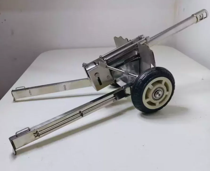 Handmade Stainless Steel Cannon Figurine – Simulated Military Artifact for Office, Living Room & Shelf