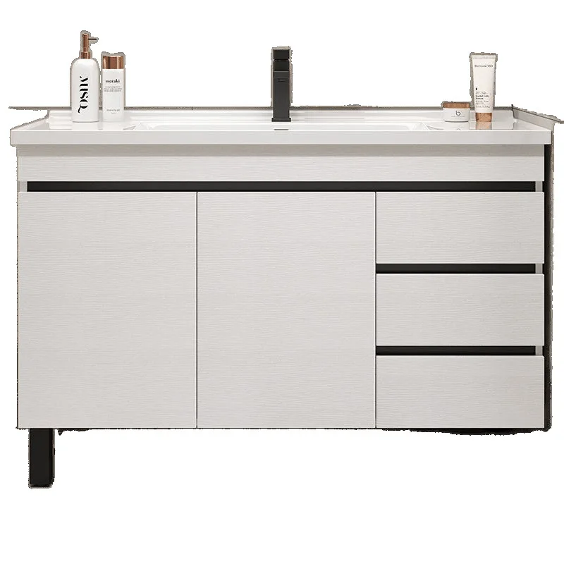 

Bathroom cabinet, combination, ceramic, integrated basin, modern, minimalist, washbasin, toilet
