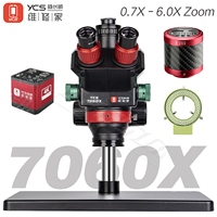 YCS 7060X Ultra HD Trinocular Microscope with Large Base 7-60X Zoom X80 4K Camera for Mobile PhoneS PCB Welding Microscope Tools