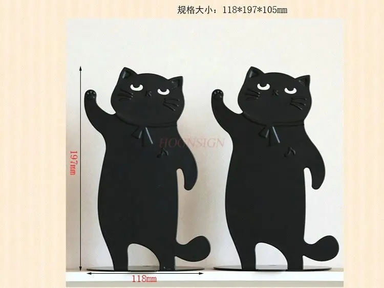 2pcs Music Cat Book Stand Cartoon Cute Animal Metal Desktop Panel Stand