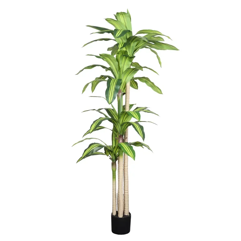 Large Artificial Tree Potted Plant UV Resistant Fake Greenery for Home Office Indoor Outdoor Decoration Tall Simulated
