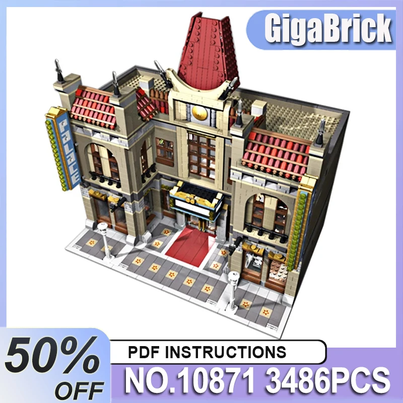 

Вообразительные новые MOC-10871 Китайский кинодворец, совместимый с 10232, модульные строительные блоки, сборка кирпичей, игрушки «сделай сам», рождественские подарки