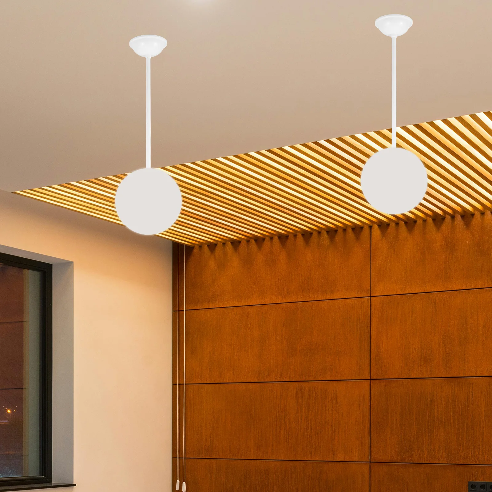 2 قطعة ضوء الفصول الدراسية معلقة قضيب أسفل قابل للتعديل لأضواء الفلورسنت تركيبة إضاءة ينبع مصباح تمديد القطب الأبيض #1