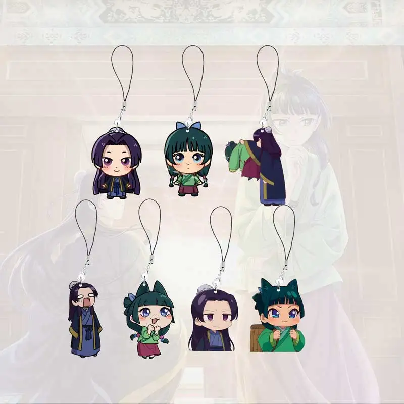 Cute Acrylic Maomao Jinshi Mobile Phone Charms The Apothecary Diaries Small Pendant Phone Chain Keychain Fans Friends Gifts