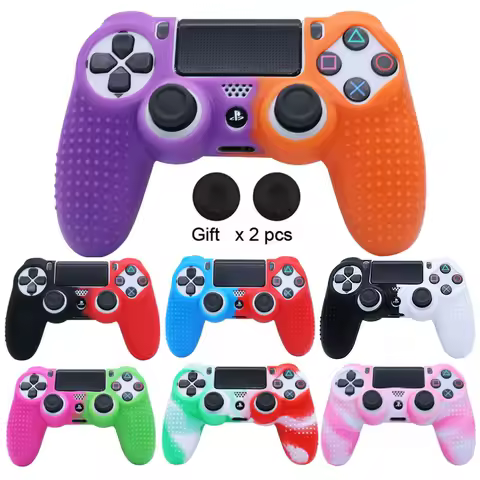 Protective Case For PS4 Controller Gamepad Cases Soft Silicon Cover Skin Joystick Game Accessories