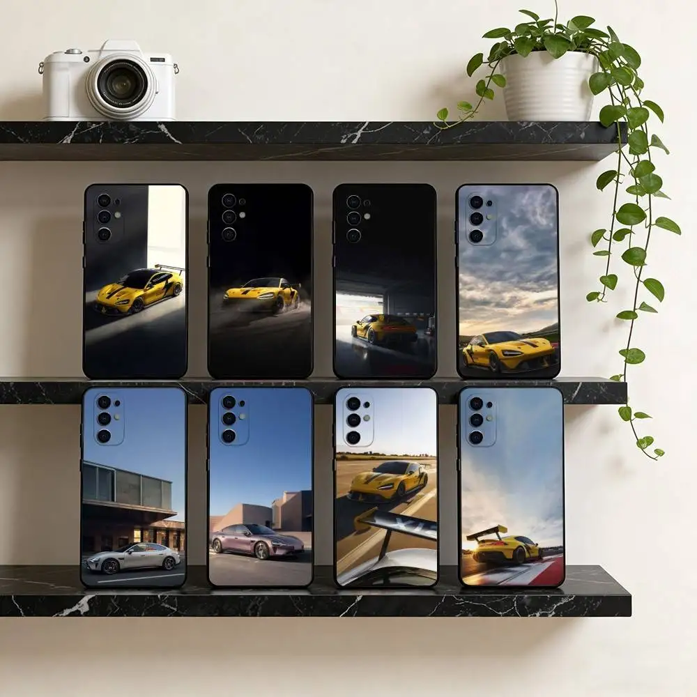 Sleek Car Su7 Phone Case Black Silicone Soft For Samsung S25,S24,S21,S22,S23,S30,Ultra,S20,Plus,Fe,Lite