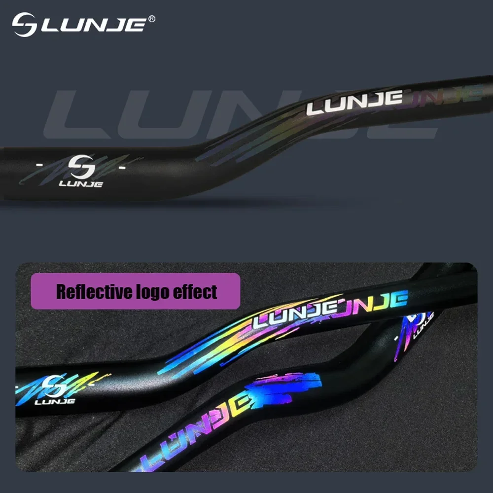 LUNJE Mountain Bike Handlebar Dayan Speed Drop Off Road 35/55 High 780mm Reflective Label,Suitable for AM/DH/XC Off-road Riding