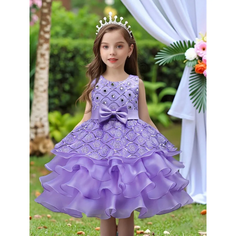 

В наличии Платье с рюшами для больших детей Детское платье с бантом582