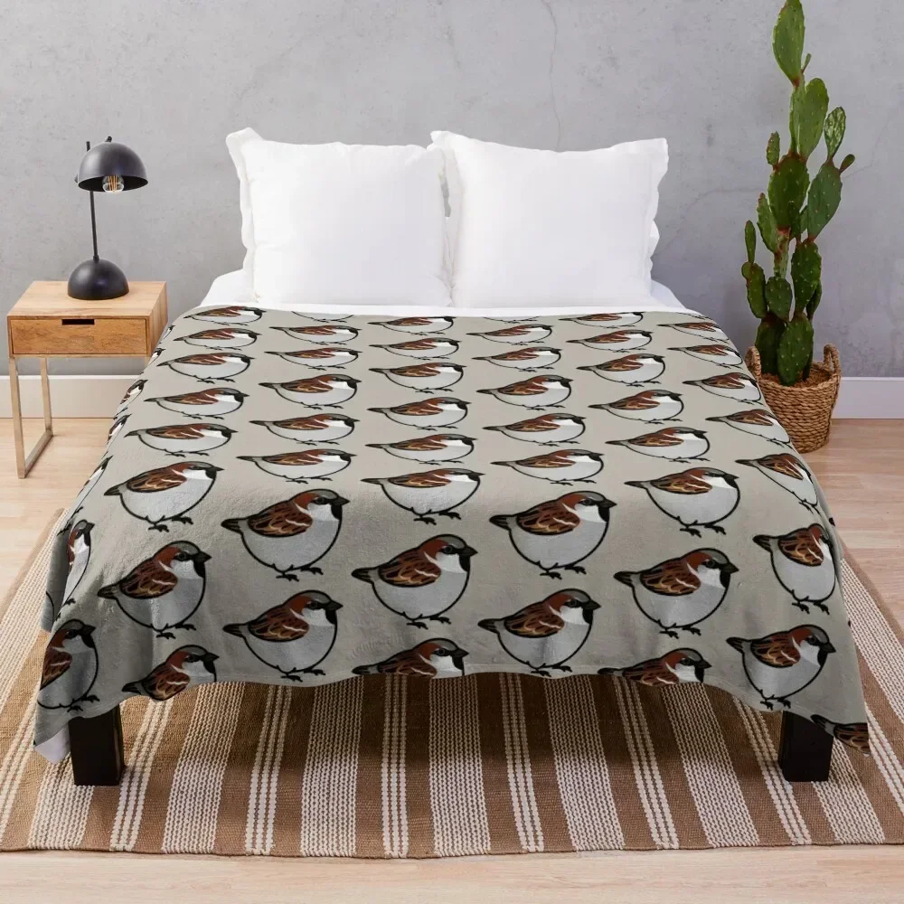 Chubby House Sparrow Throw Blanket funny gift For Decorative Sofa decorative Blankets