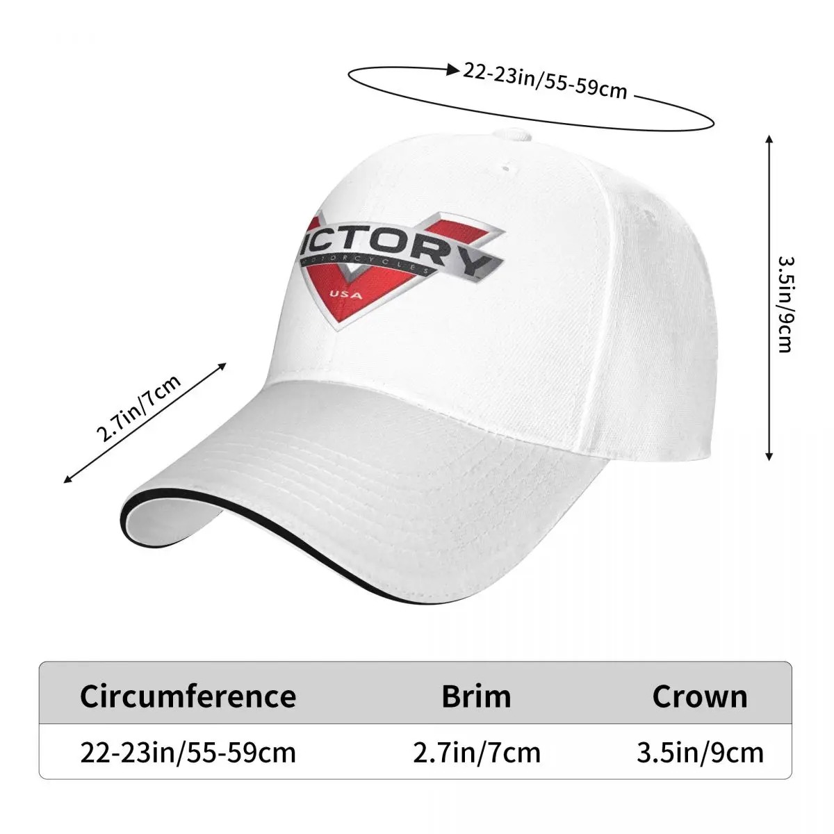 Gorra de béisbol de MOTORCYCLES VICTORY 2024 A