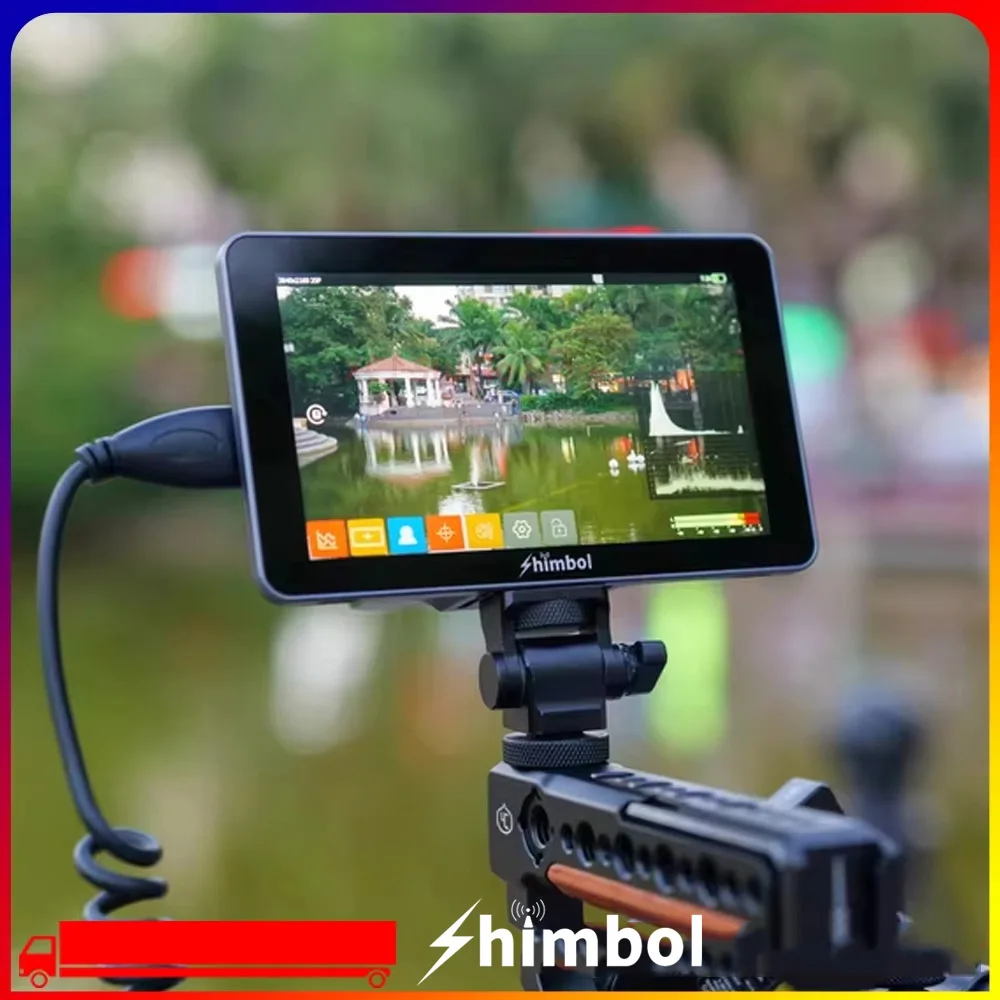

SHIMBOL M5 5.5inch 4K1200nit Brightness Touch Screen Monitor DSLR Micro SLR Camera Display Monitor High-Definition Recording