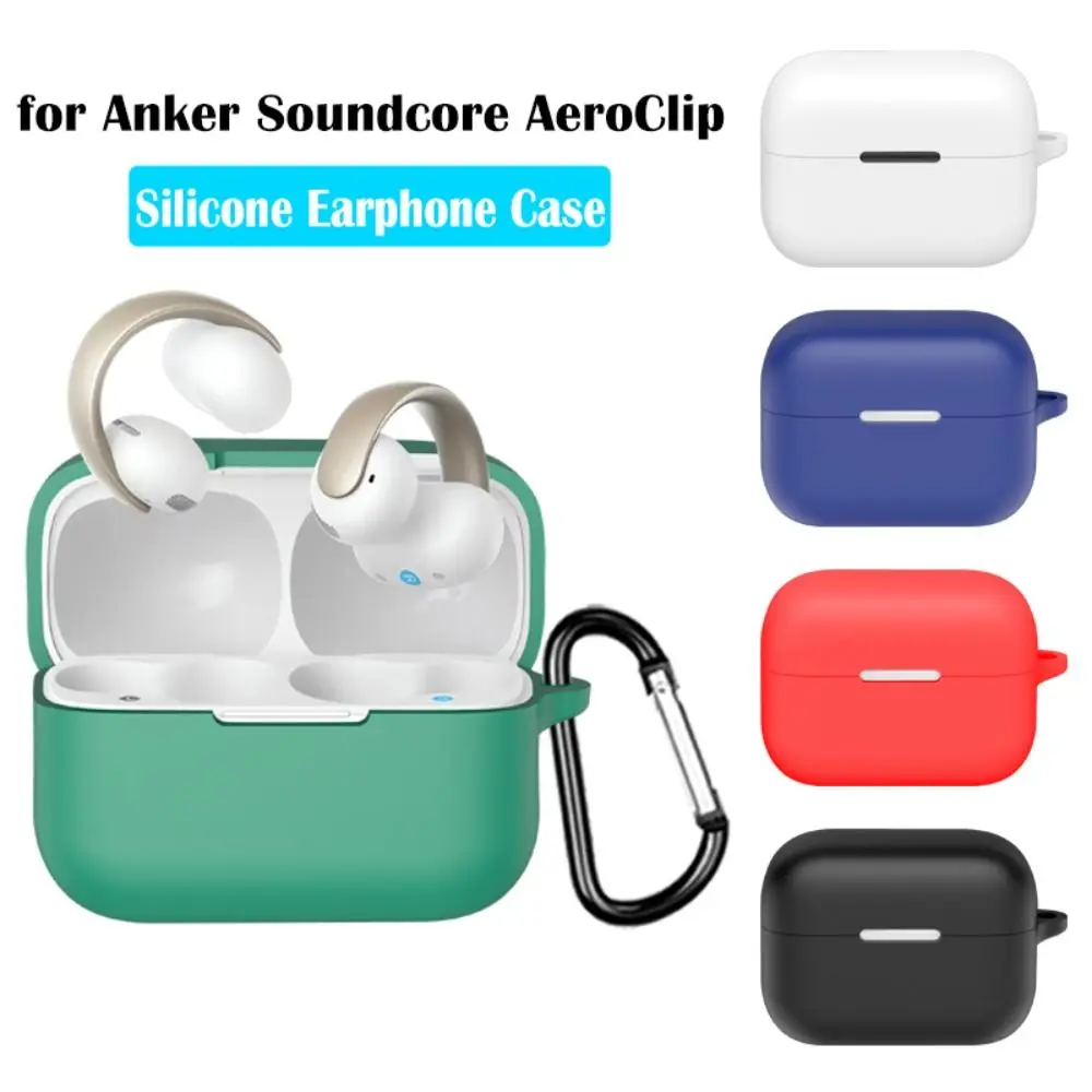 

Silicone Earphone Case Anti Drop Dustproof Earbuds Accessories Anti Scratch Shockproof for Anker Soundcore AeroClip