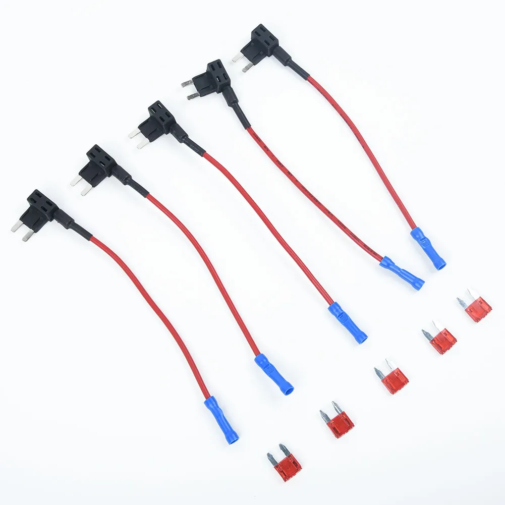 Mini blade Fuse holder ATM APM Back Tap Accessory Circuit Slpice 12V Soldering Replacement 10pcs set Practical