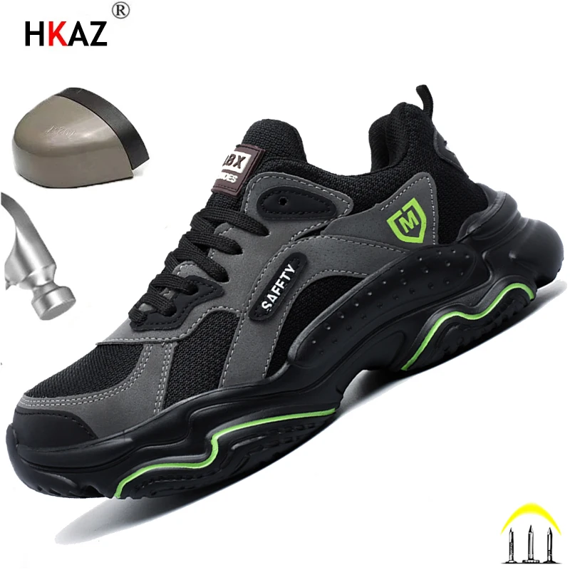 

Мужская защитная рабочая обувь, защитные ботинки со стальным носком, модные легкие удобные рабочие кроссовки, неразрушимая обувь с защитой от проколов