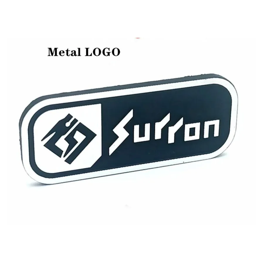 Marca decorativa con logotipo de Metal para Surron Light Bee X S, accesorios de cubierta de batería de SUR-RON para bicicleta eléctrica de fondo