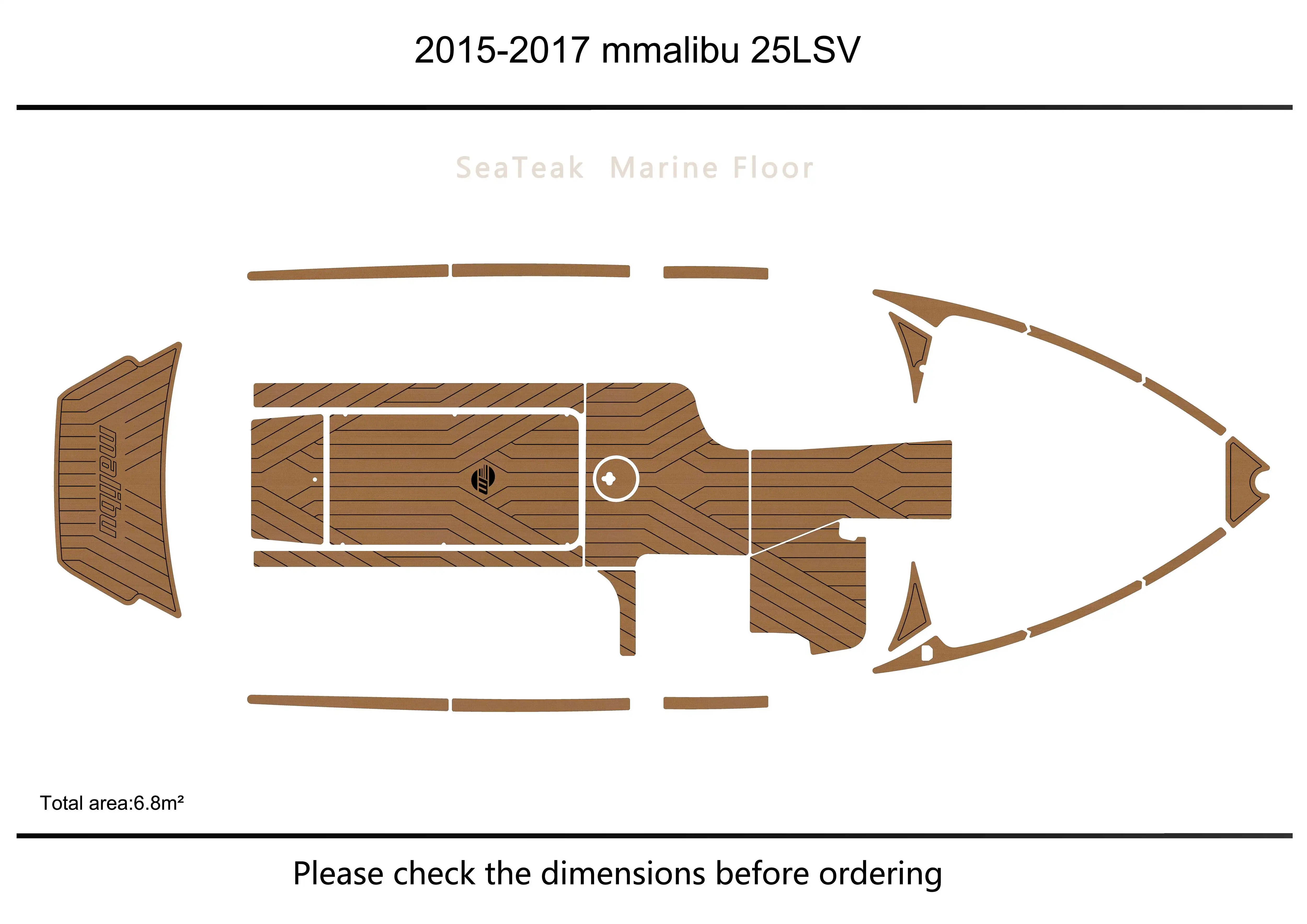 

2016-2018 malibu 25LSV bow Cockpit swim platform 1/4" 6mm EVA fAUX carpet Water Ski Yacht Fishing Boat Non-slip mat floor