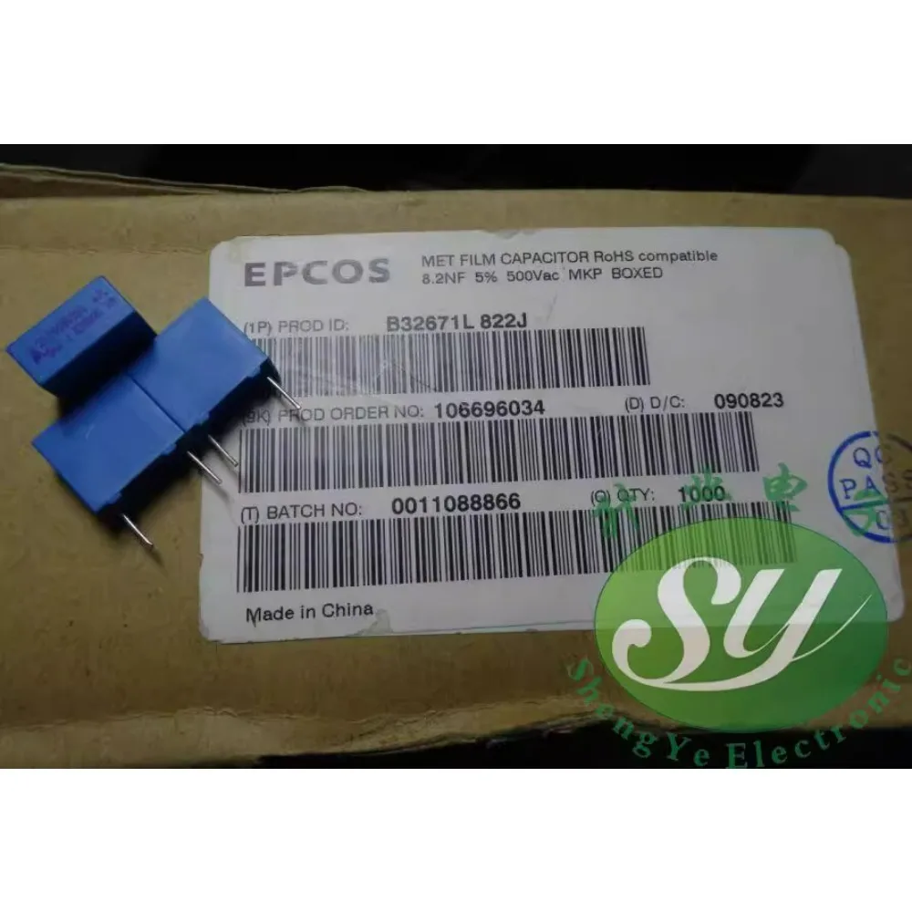 

20PCS EPCOS 0.0082uf/500vAC 8.2nf 8200pf 822 New 10mm Film Capacitor B32671L822J